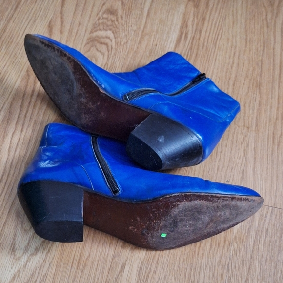 Vintage Leather men's boots Blue Size 8 - Picture 7 of 10
